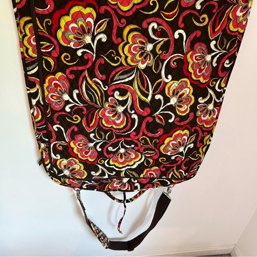 VERA BRADLEY Hanging Garment Bag - PUCCINI - Brown Pink Yellow Floral - Picture 5 of 16